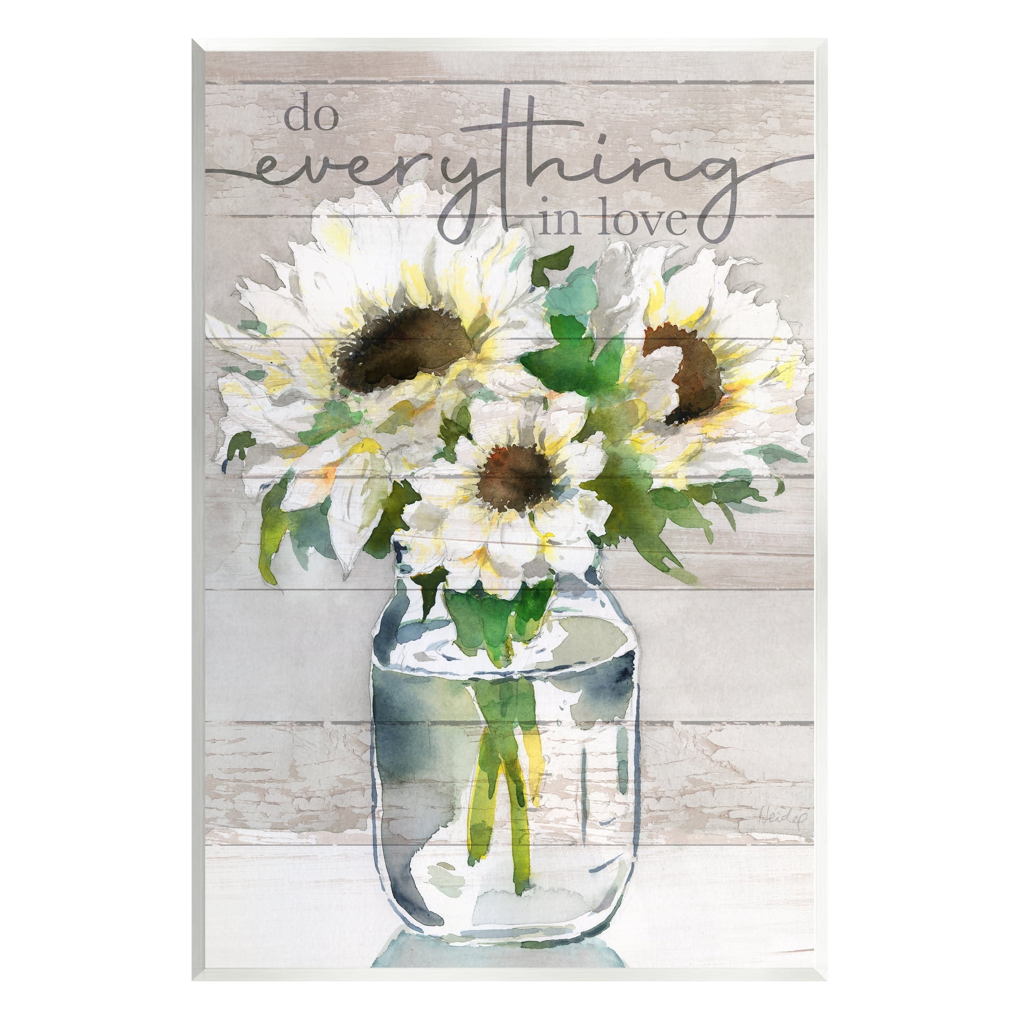 Stupell Industries Everything in Love Romantic Country Blooms Bouquet Graphic Art Unframed Art Print Wall Art, Design by Theresa Heidel