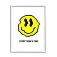 thumbnail image 1 of Stupell Industries Everything is Fine Smiley Abstract Painting White Framed Art Print Wall Art, 11 x 14, 1 of 9
