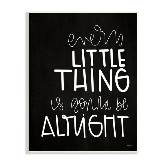 Stupell Industries Everything is Gonna Be Alright Fun Novelty Typography,13 x 19, Design by Jaxn Blvd.