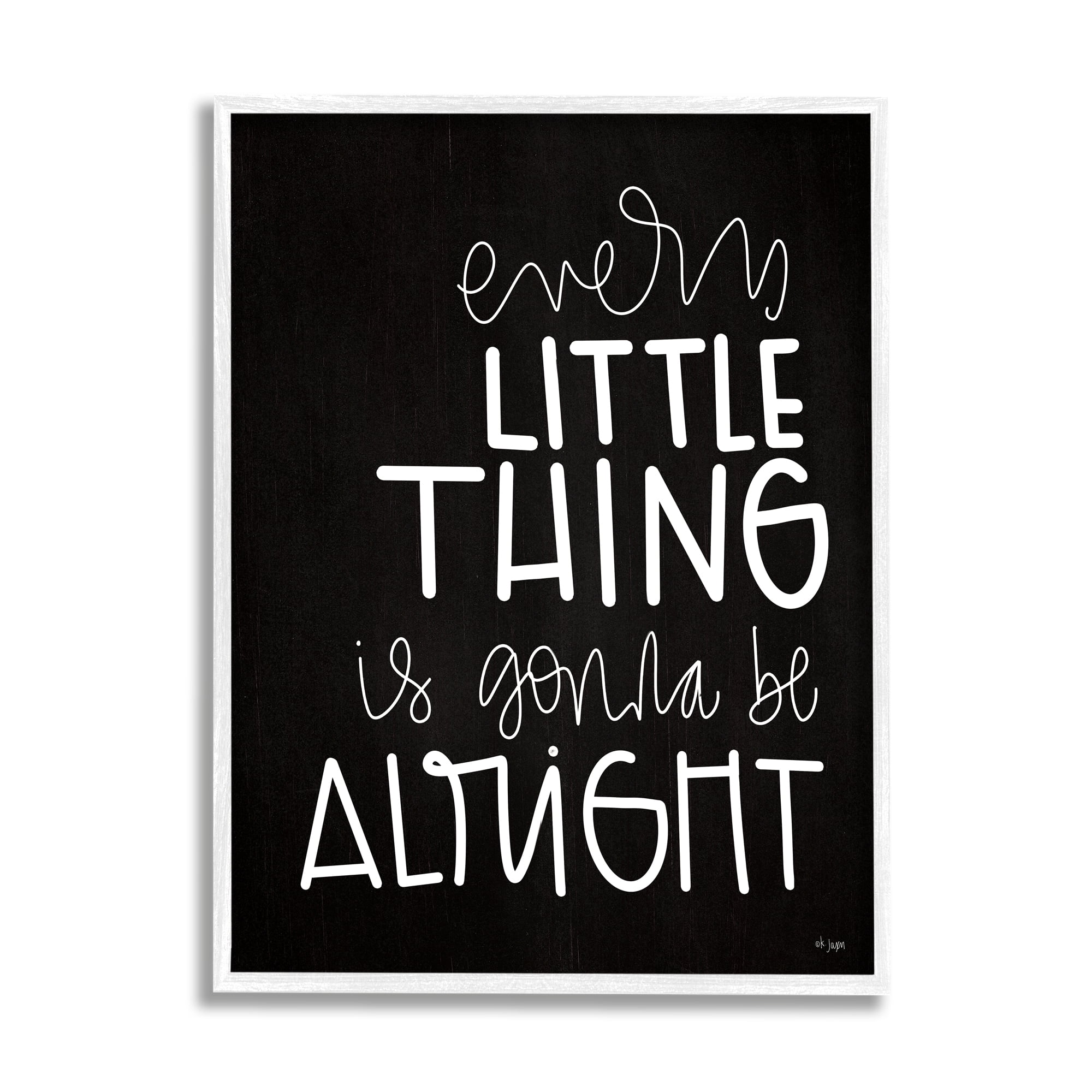 Stupell Industries Everything is Gonna Be Alright Fun Novelty Typography,16 x 20, Design by Jaxn Blvd.