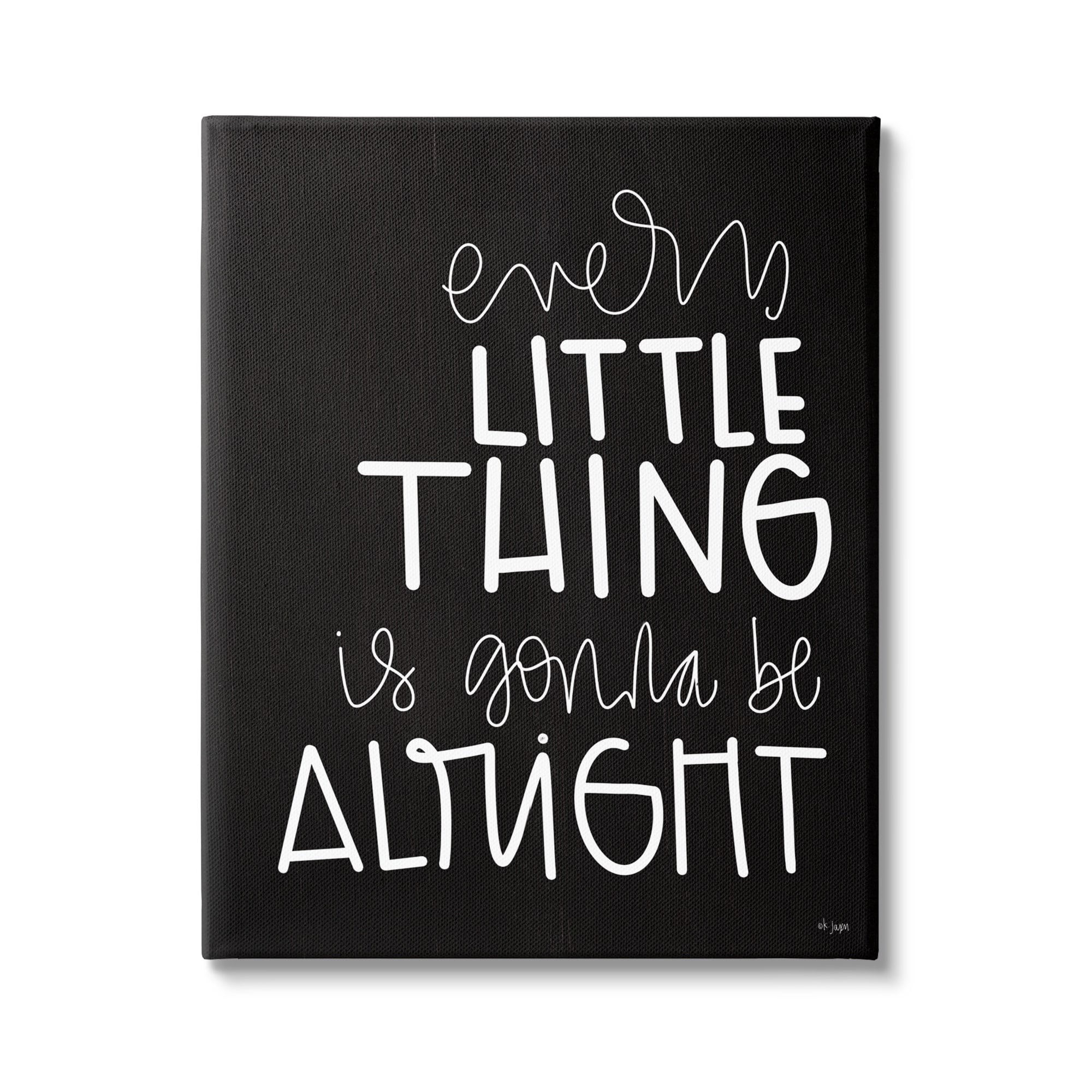 Stupell Industries Everything is Gonna Be Alright Fun Novelty Typography,30 x 40, Design by Jaxn Blvd.