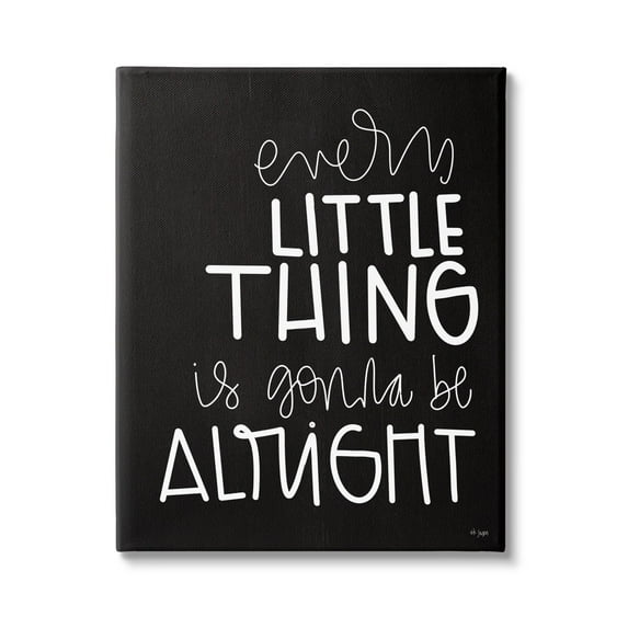 Stupell Industries Everything is Gonna Be Alright Fun Novelty Typography,30 x 40, Design by Jaxn Blvd.