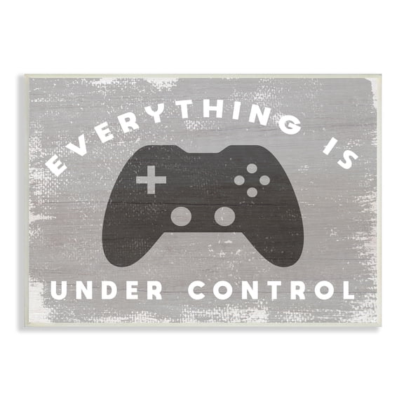 Stupell Industries Everything is Under Control Rustic Video Game Controller Beauty & Fashion Painting Unframed Art Print Wall Art, 13 x 19