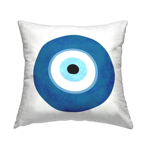 Stupell Industries Evil Eye Centric Bold Abstract Circular Shapes Contemporary Blue,18 x 7 x 18 Decorative Pillows