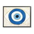 thumbnail image 1 of Stupell Industries Evil Eye Shape Striped Mati Symbol Graphic Art Black Framed Art Print Wall Art, Design by Ziwei Li, 1 of 7
