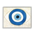 thumbnail image 1 of Stupell Industries Evil Eye Shape Striped Mati Symbol Graphic Art Gray Framed Art Print Wall Art, Design by Ziwei Li, 1 of 7