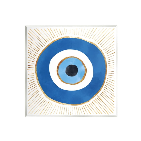 Stupell Industries Evil Eye Symbol Striped Rays Graphic Art Unframed Art Print Wall Art, Design by Ziwei Li