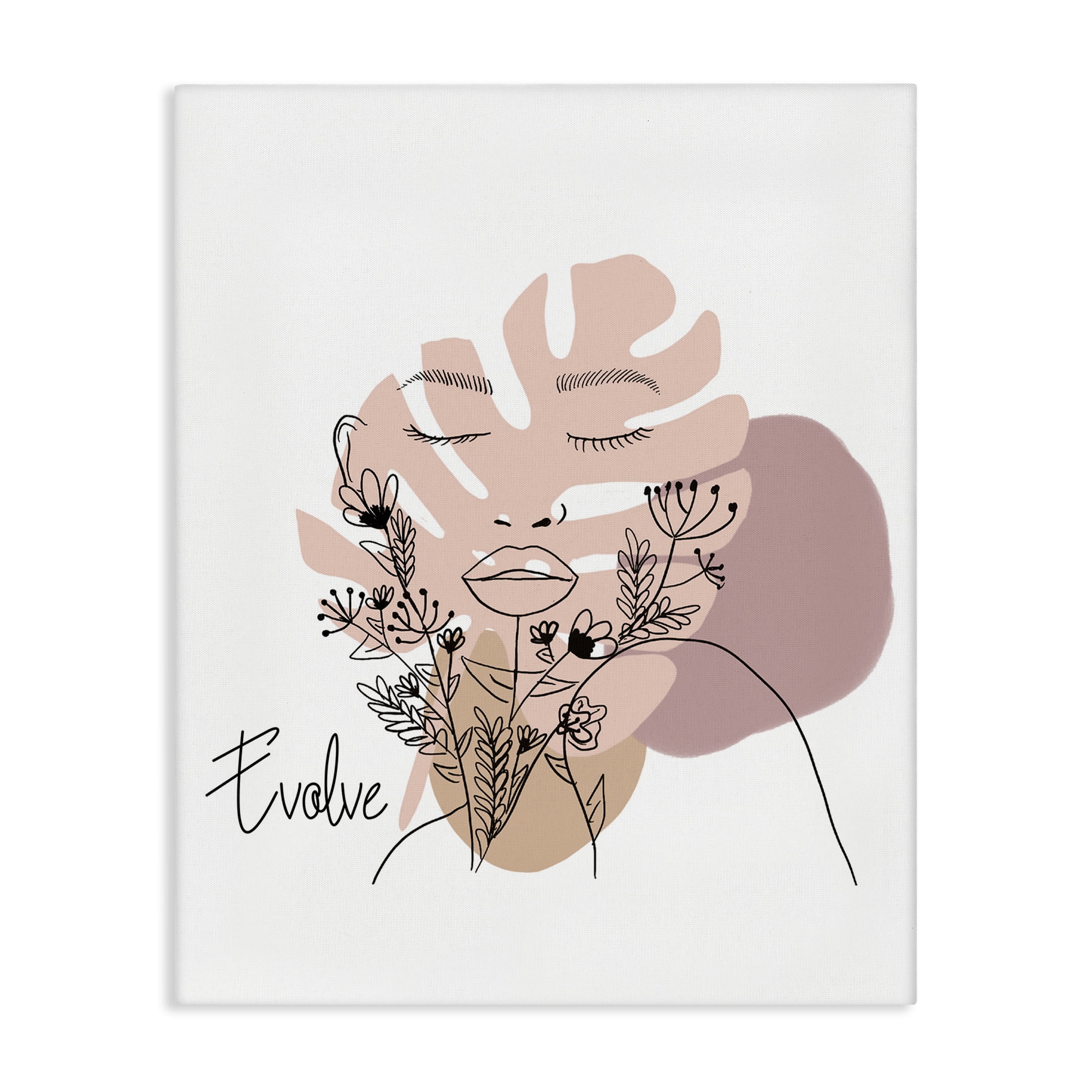 Stupell Industries Evolve Boho Portrait Typography Painting Gallery Wrapped Canvas Art Print Wall Art, 30 x 40