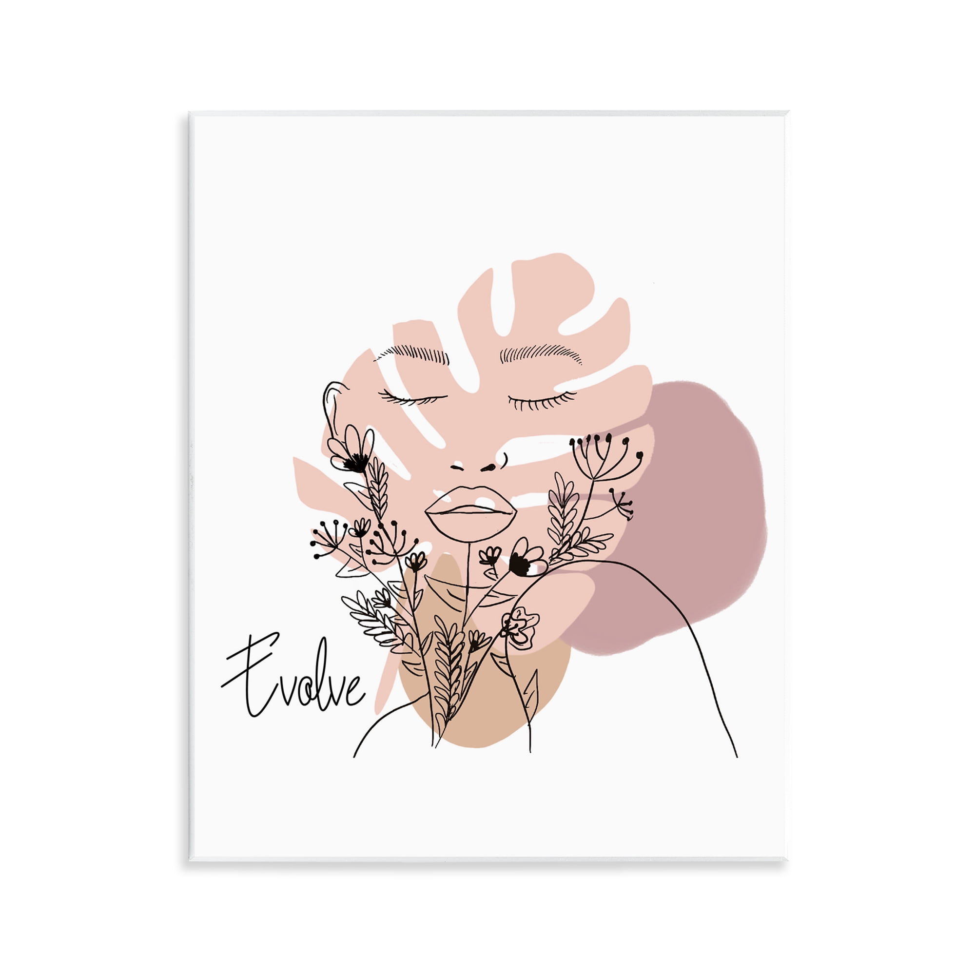 Stupell Industries Evolve Boho Portrait Typography Painting Unframed Art Print Wall Art, 11 x 14