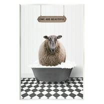 Stupell Industries Ewe Are Beautiful Bathroom Animals & Insects Painting Unframed Art Print Wall Art, 10 x 15