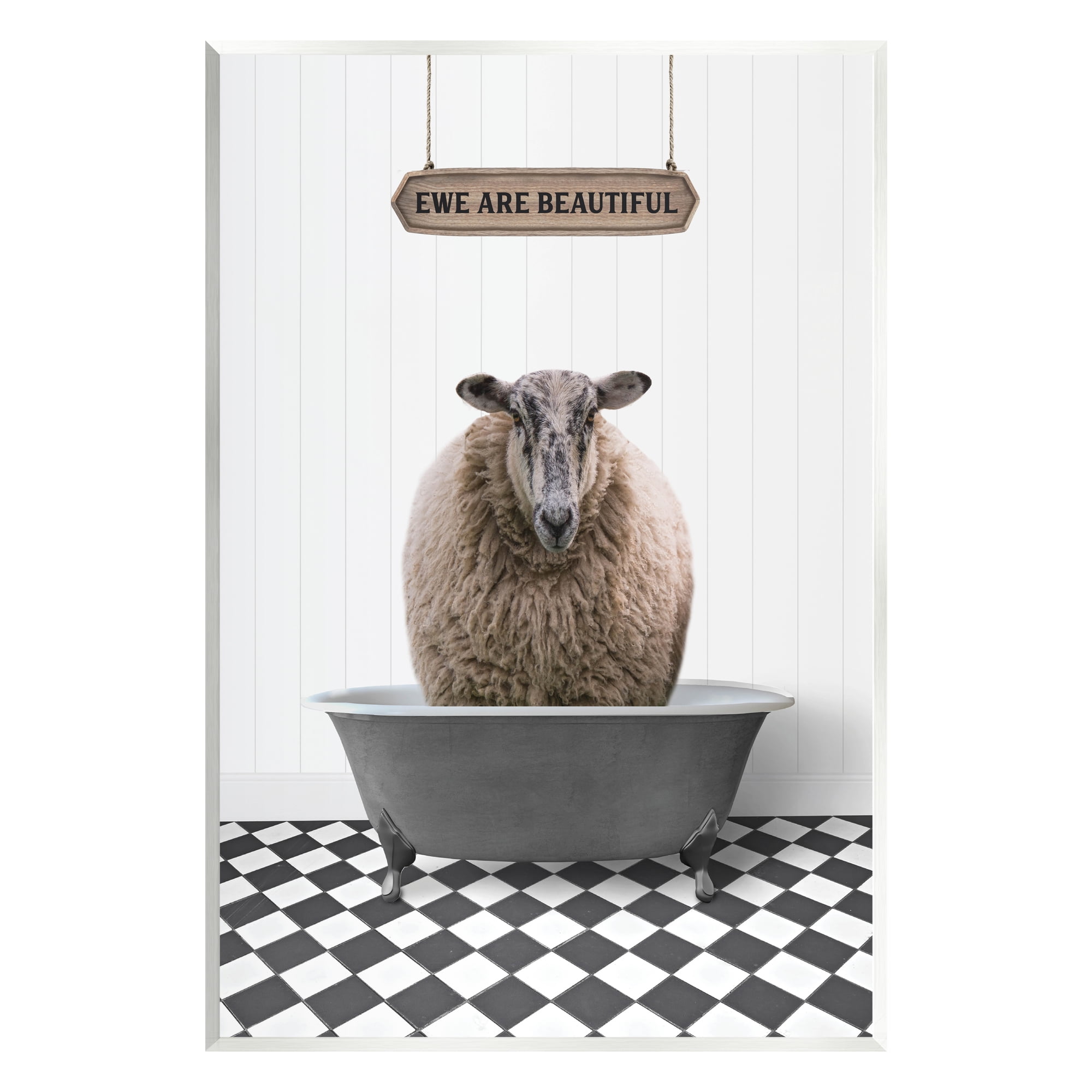 Stupell Industries Ewe Are Beautiful Farmhouse Animals & Insects Painting Unframed Art Print Wall Art, 10 x 15