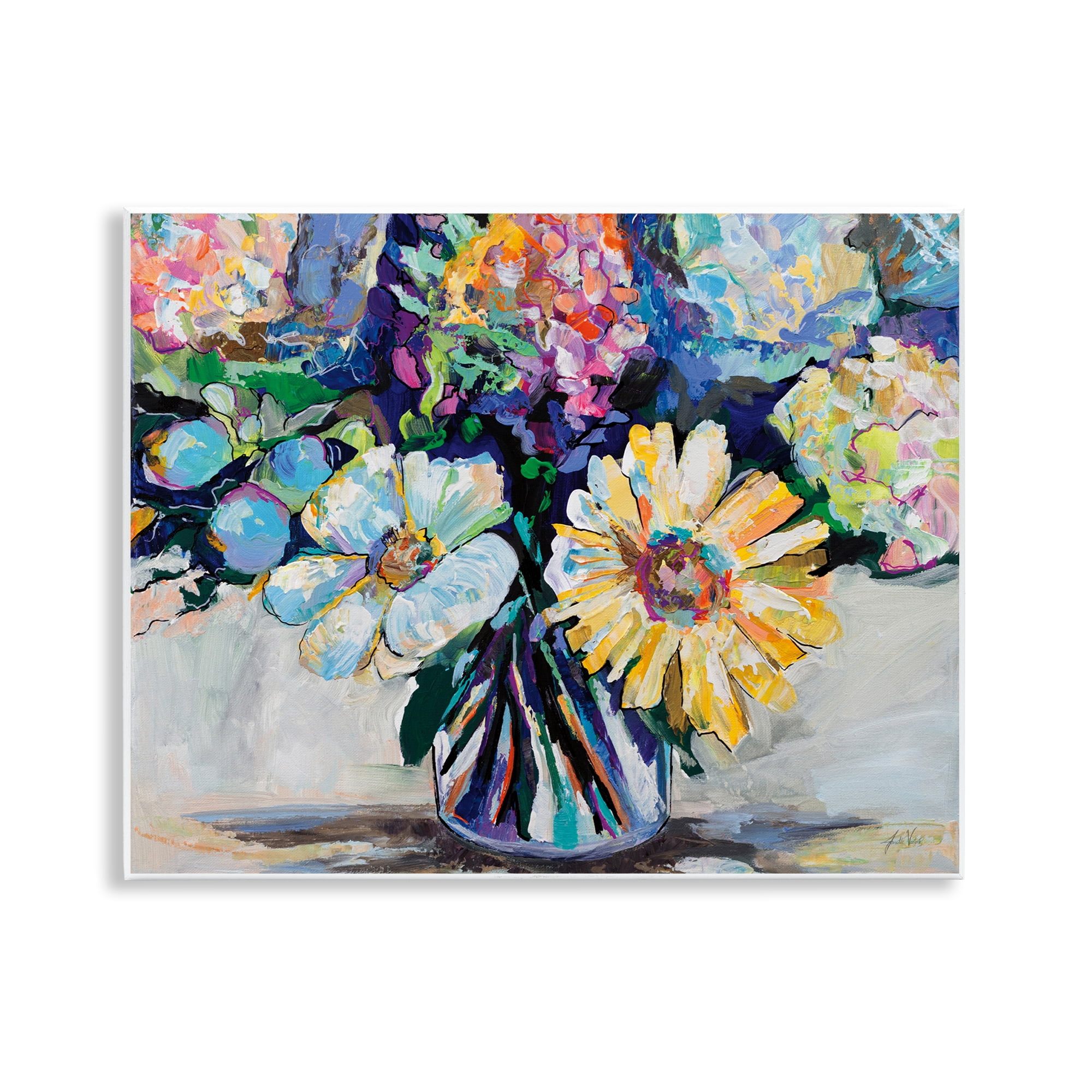 Stupell Industries Exciting Times Bouquet Botanical & Floral Painting Unframed Art Print Wall Art, 14 x 11