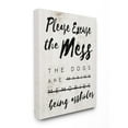 thumbnail image 1 of Stupell Industries Excuse Mess Funny Word Dogs Pet Textured Design Canvas Wall Art by Daphne Polselli, 1 of 2