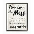 thumbnail image 1 of Stupell Industries Excuse Mess Funny Word Dogs Pet Textured Design Framed Giclee Texturized Art by Daphne Polselli, 1 of 2
