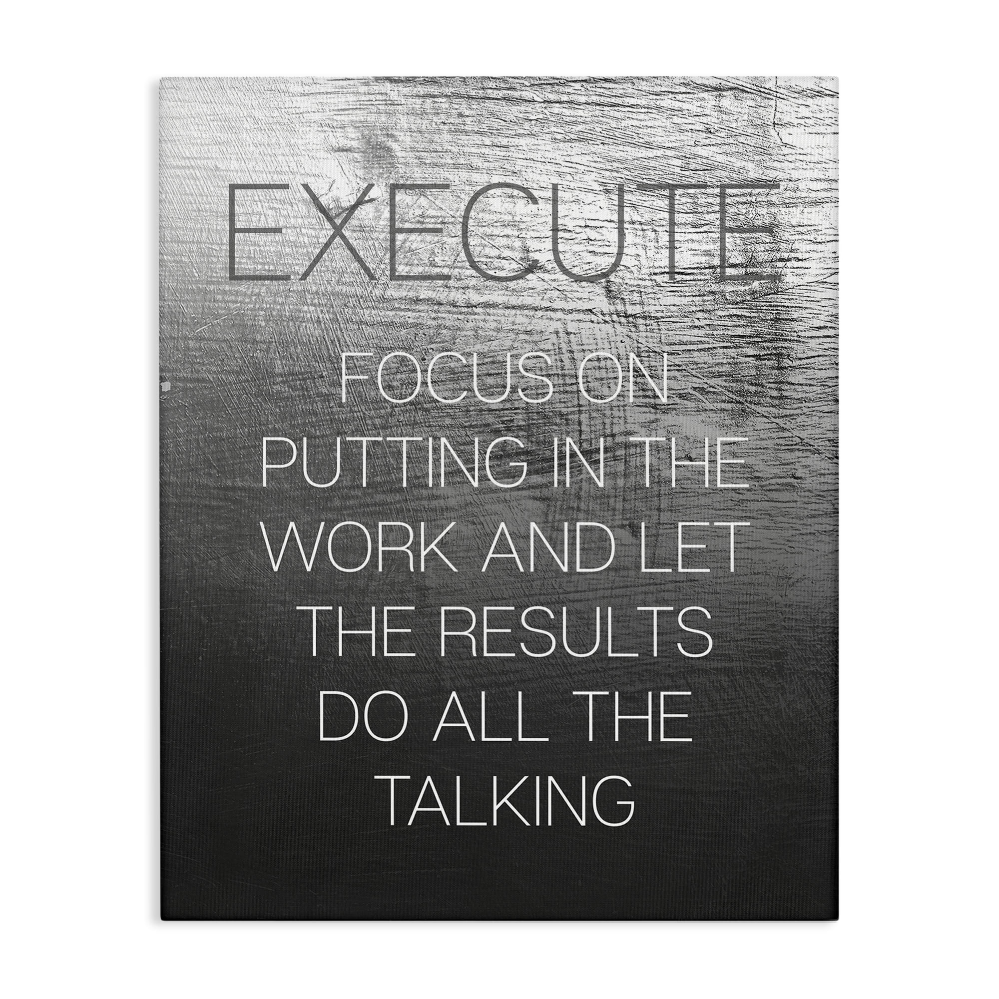 Stupell Industries Execute Motivational Definition Text & Numbers Painting Wrapped Canvas Art Print Wall Art, 30 x 40