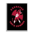 thumbnail image 1 of Stupell Industries Exercise Your Demons Funny Red Devil Workout Framed Wall Art, 11 x 14, Design by Michael Buxton, 1 of 5