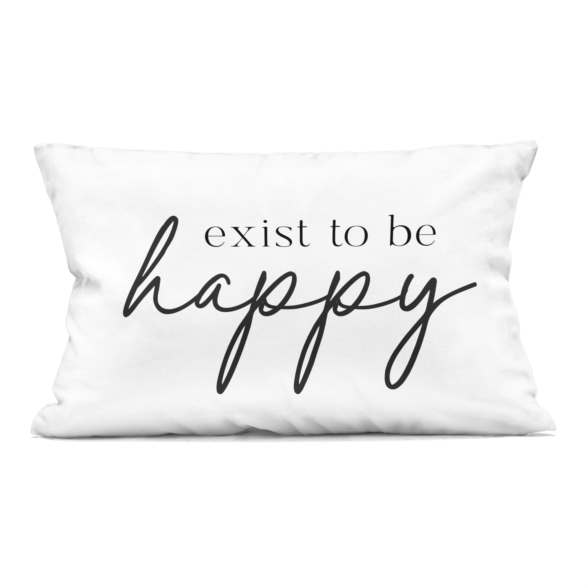 Stupell Industries Exist To Be Happy Decorative Printed Throw Pillow, design by Lettered and Lined