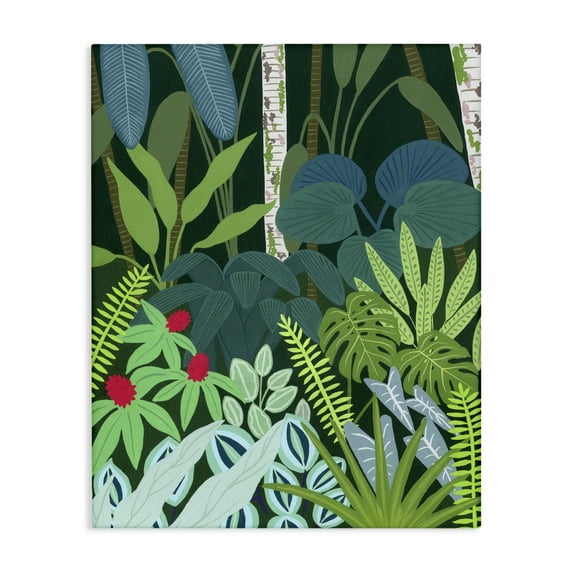 Stupell Industries Exotic Botanical Gardens Canvas Wall Art design by Courtney Haley, 40 x 30