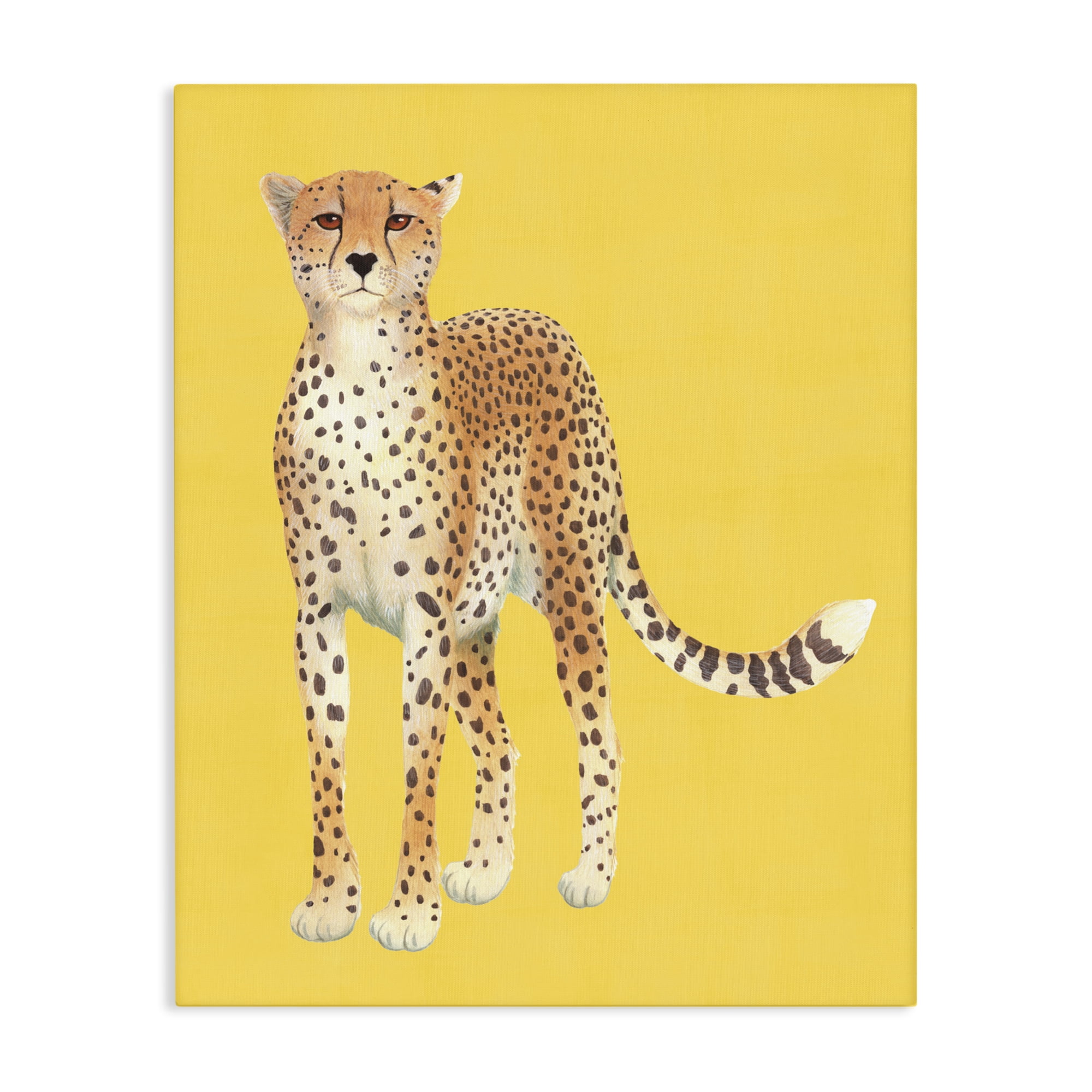 Stupell Industries Exotic Cheetah over Yellow Canvas Wall Art, design by Karolina Sato