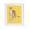thumbnail image 1 of Stupell Industries Modern Exotic Cheetah over Yellow White Framed Print Under Glass, 17 x 21, by Karolina Sato, 1 of 8