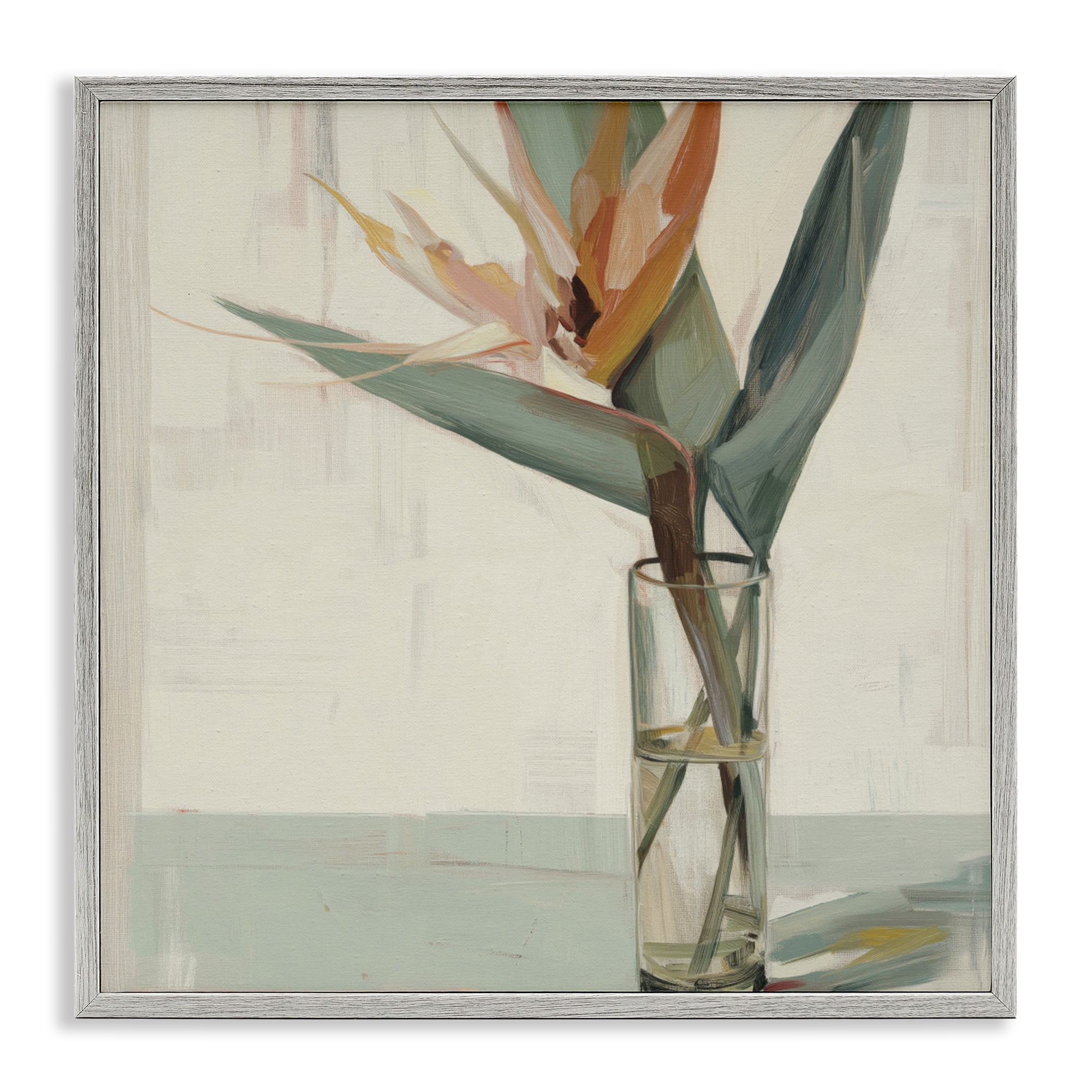 Stupell Industries Exotic Island Bloom Gray Framed Giclee Art, design by Svetlana Aleynikova