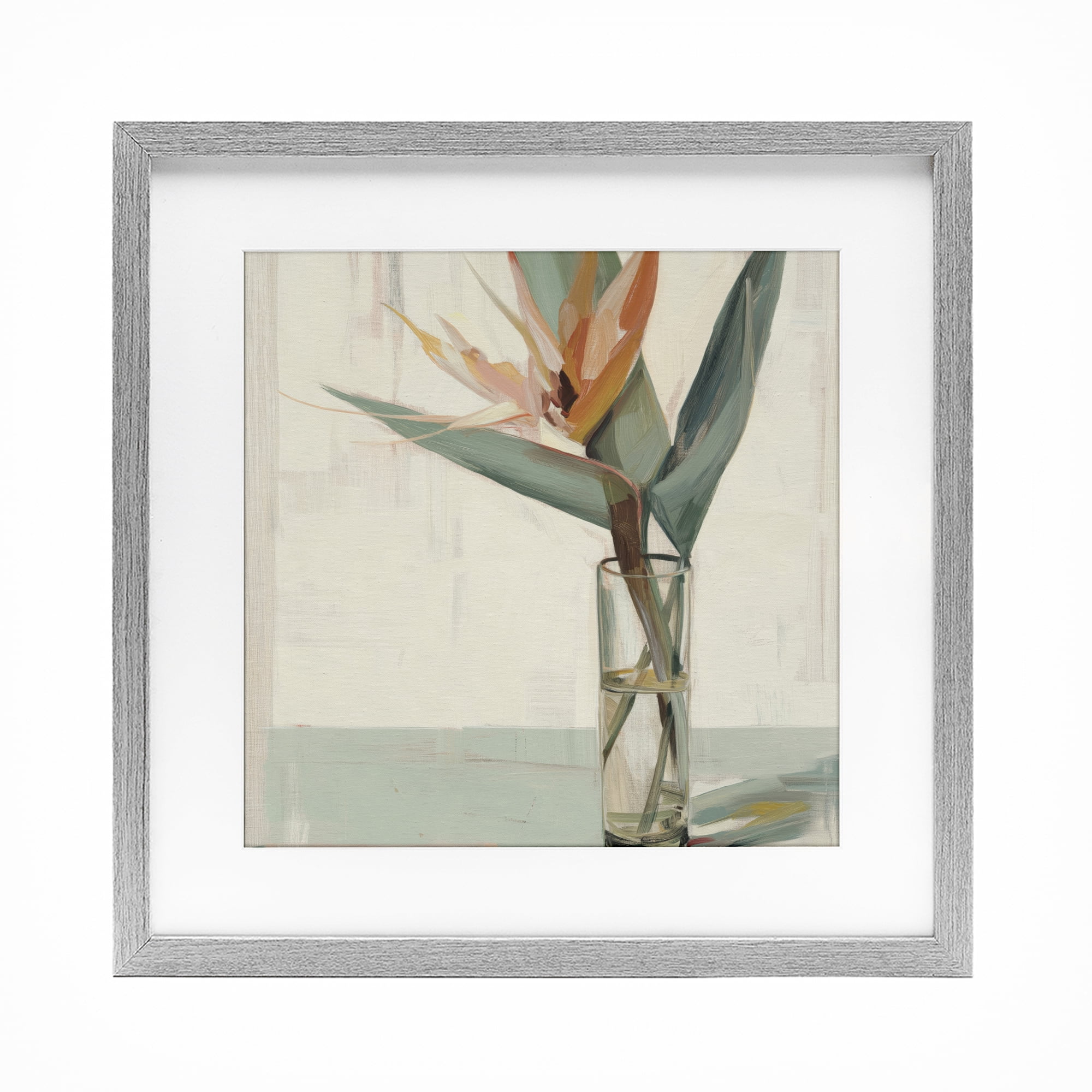 Stupell Industries Exotic Island Bloom Gray Framed Print Under Glass, design by Svetlana Aleynikova