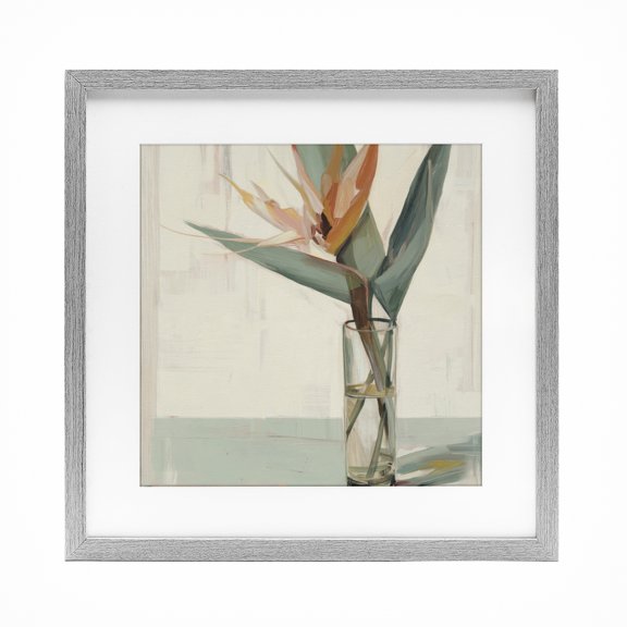 Stupell Industries Exotic Island Bloom Gray Framed Print Under Glass, design by Svetlana Aleynikova