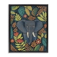thumbnail image 1 of Stupell Industries Eclectic Exotic Leaf Pattern Elephant Black Floating Frame Canvas Art, 17 x 21, by Lisa R Dumm, 1 of 8