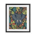 thumbnail image 1 of Stupell Industries Eclectic Exotic Leaf Pattern Elephant Black Framed Print Under Glass, 13 x 16, by Lisa R Dumm, 1 of 8