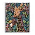 thumbnail image 1 of Stupell Industries Eclectic Exotic Leaf Pattern Giraffe Gray Framed Giclee Art, 11 x 14, by Lisa R Dumm, 1 of 8