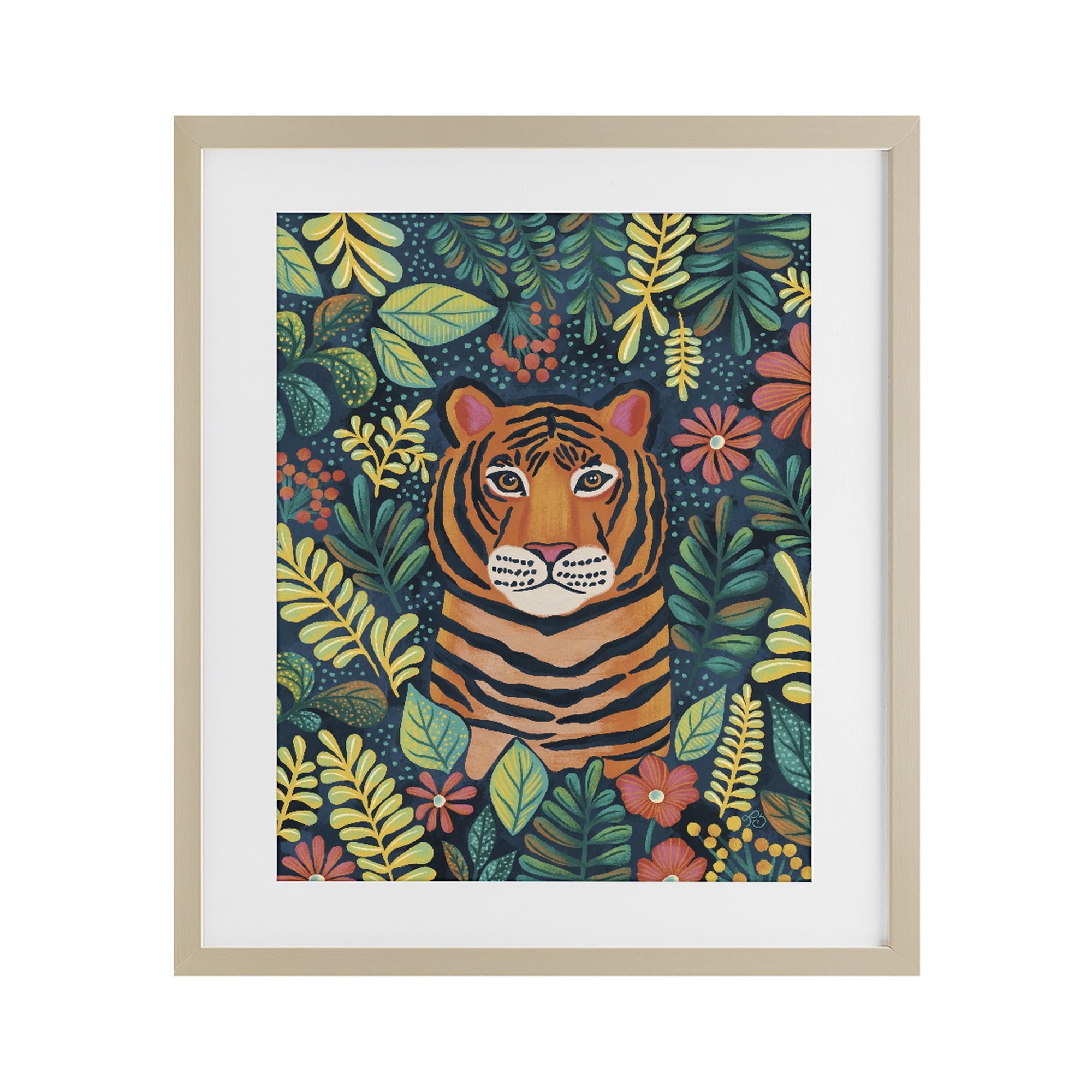 Stupell Industries Exotic Leaf Pattern Tiger Birch Framed Print Under Glass, design by Lisa R Dumm