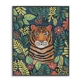 thumbnail image 1 of Stupell Industries Eclectic Exotic Leaf Pattern Tiger Black Framed Giclee Art, 11 x 14, by Lisa R Dumm, 1 of 8