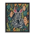 thumbnail image 1 of Stupell Industries Eclectic Exotic Leaf Pattern Zebra Black Floating Frame Canvas Art, 25 x 31, by Lisa R Dumm, 1 of 8