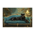 thumbnail image 1 of Stupell Industries Art Deco Exotic Lounging Panther Canvas Art, 45 x 30, by Tina LeCour, 1 of 8