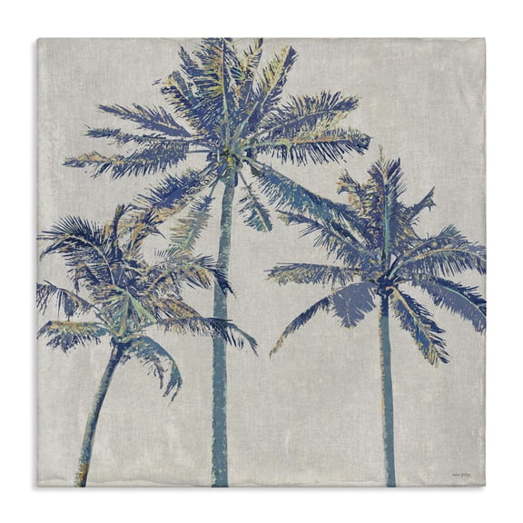Stupell Industries Exotic Pop Blue Palms Canvas Wall Art, design by Amber Sterling