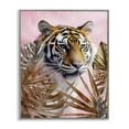 thumbnail image 1 of Stupell Industries Exotic Tiger with Gold Leaves Animals Painting Gray Framed Art Print Wall Art, 16 x 20, 1 of 8