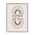thumbnail image 1 of Stupell Industries Expect Good Things Phrase Double Rainbow Reflection Modern Painting Gray Framed Art Print Wall Art, 16 x 20, Design by Kyra Brown, 1 of 7