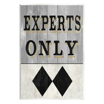 Stupell Industries Experts Only Ski Black Diamond Graphic Art Unframed Art Print Wall Art, Design by Livi Finn