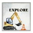 thumbnail image 1 of Stupell Industries Explore Construction Vehicle Transportation Painting Gray Framed Art Print Wall Art, 24 x 24, 1 of 2