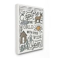 thumbnail image 1 of Stupell Industries Explore Eyes Wide Open Phrase Rustic Forest Cabin Design by Laura Marshall, 36" x 48", 1 of 1