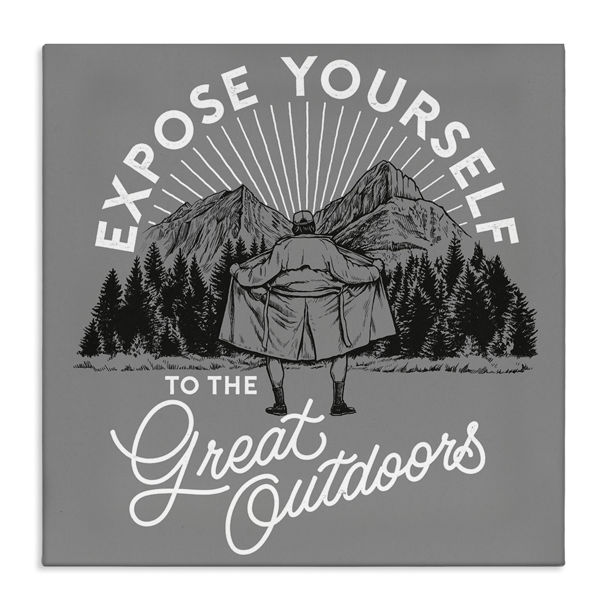 Stupell Industries Expose Yourself Funny Novelty Painting Gallery Wrapped Canvas Art Print Wall Art, 30 x 30