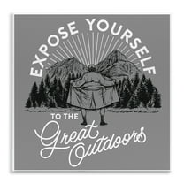 Stupell Industries Expose Yourself Funny Novelty Painting Unframed Art Print Wall Art, 12 x 12