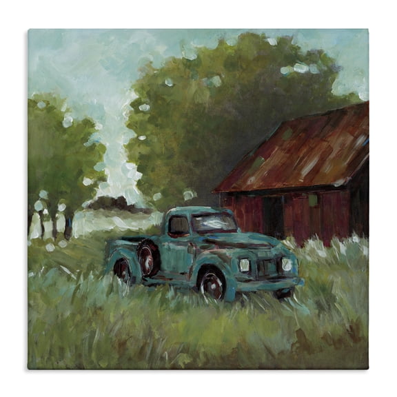 Stupell Industries Expressionist Blue Truck Canvas Wall Art design by Wani Pasion, 36 x 36