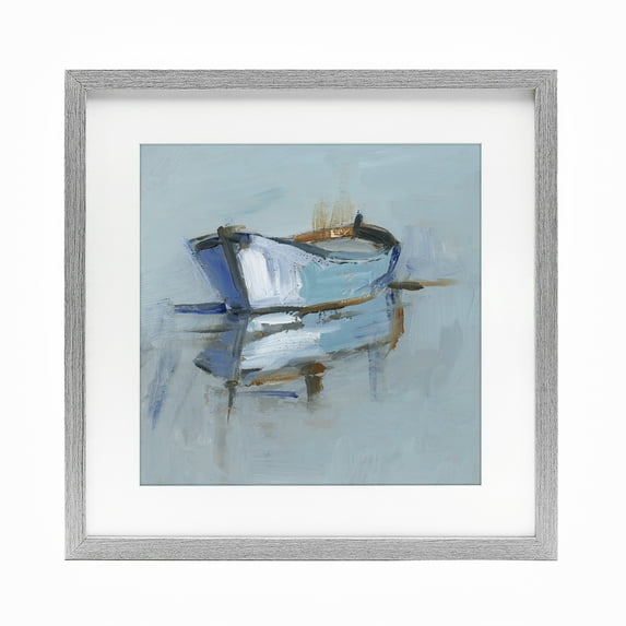 Stupell Industries Expressionist Water Reflection Gray Framed Print Under Glass design by Ethan Harper, 13 x 13
