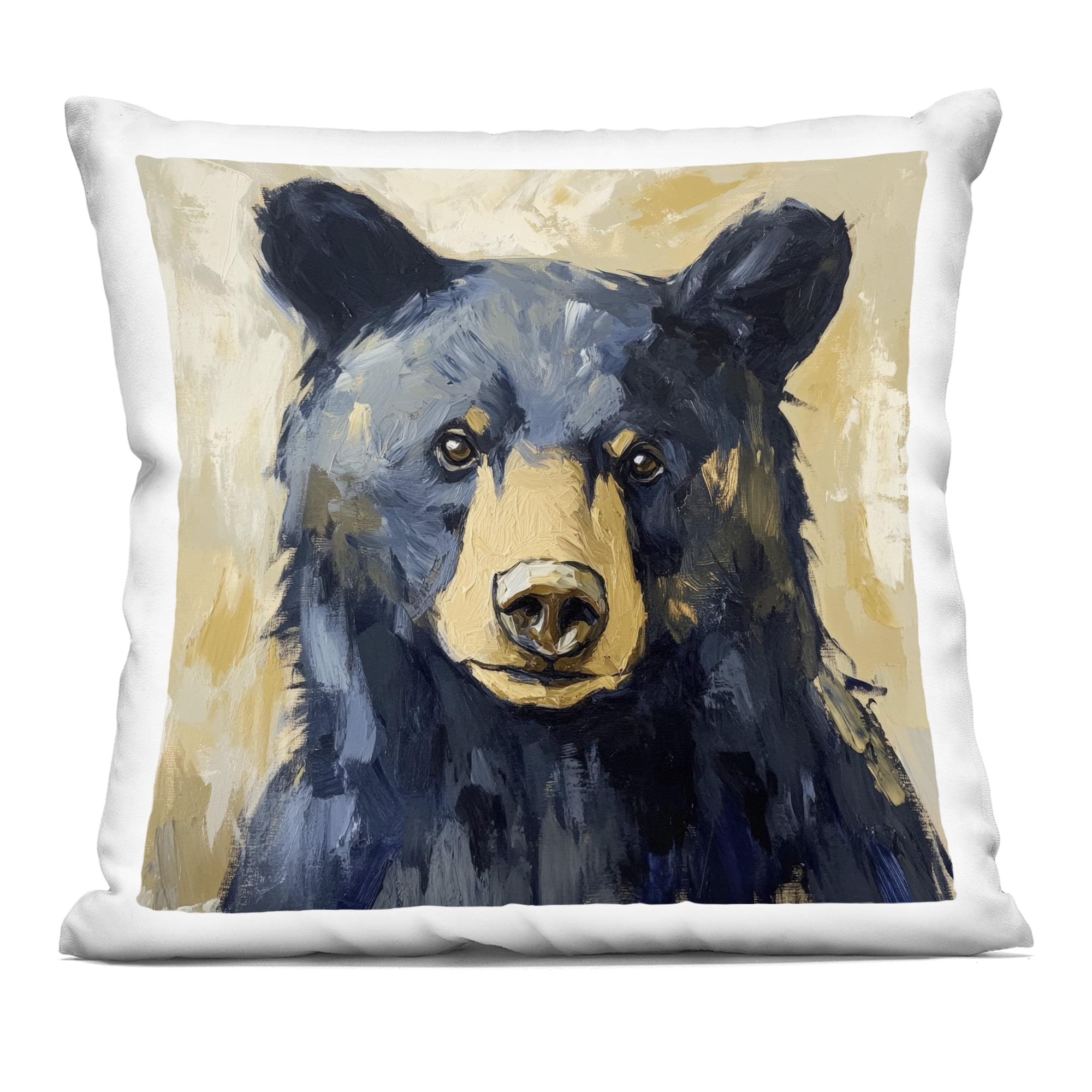 Stupell Industries Expressive Big Bear Decorative Printed Throw Pillow, design by Petal Prints Design, 18 x 7 x 18