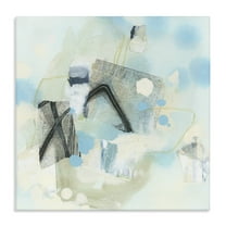 Stupell Industries Expressive Blue Abstraction Abstract Painting Gallery Wrapped Canvas Art Print Wall Art, 17 x 17