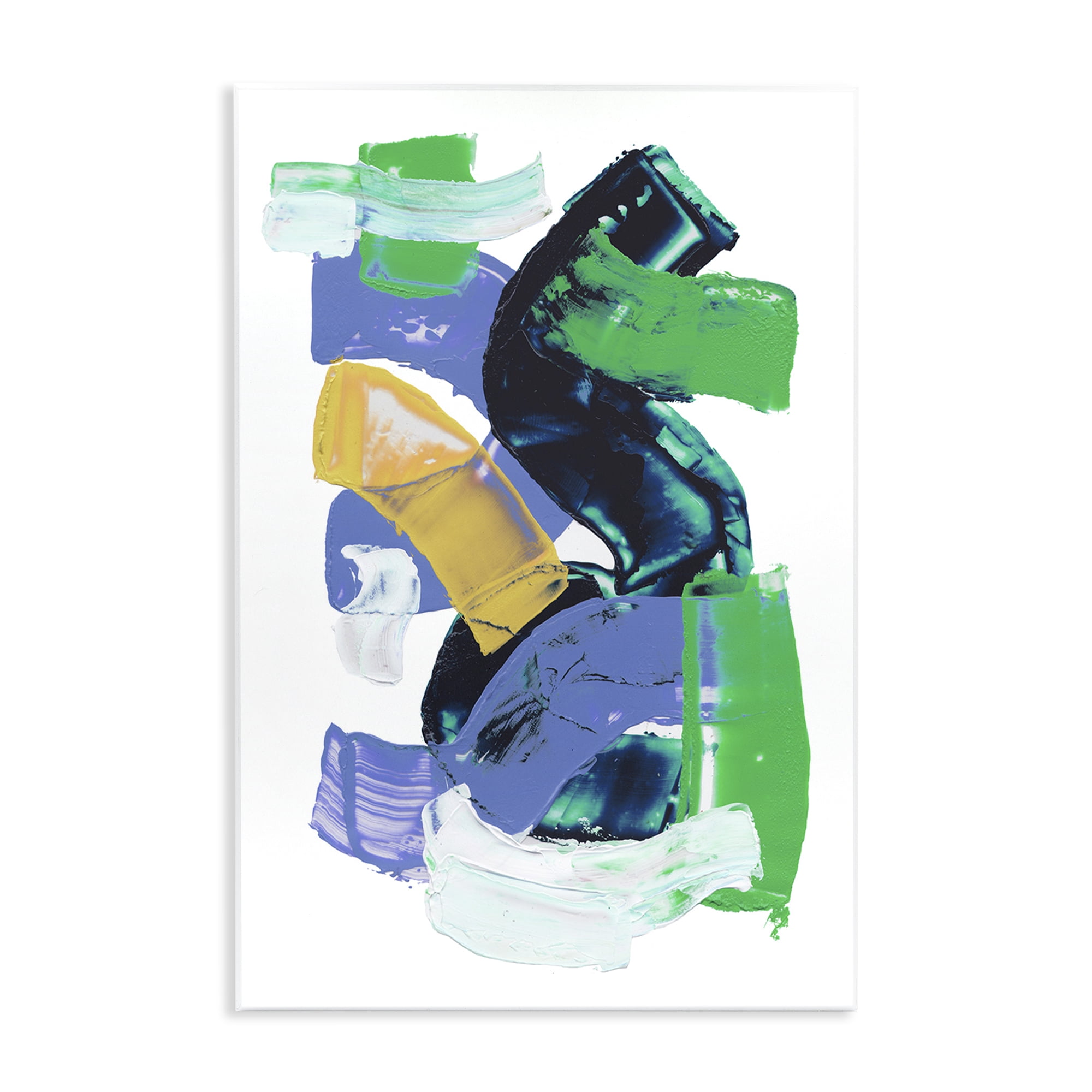 Stupell Industries Expressive Bold Brush Strokes Abstract Painting Unframed Art Print Wall Art, 13 x 19