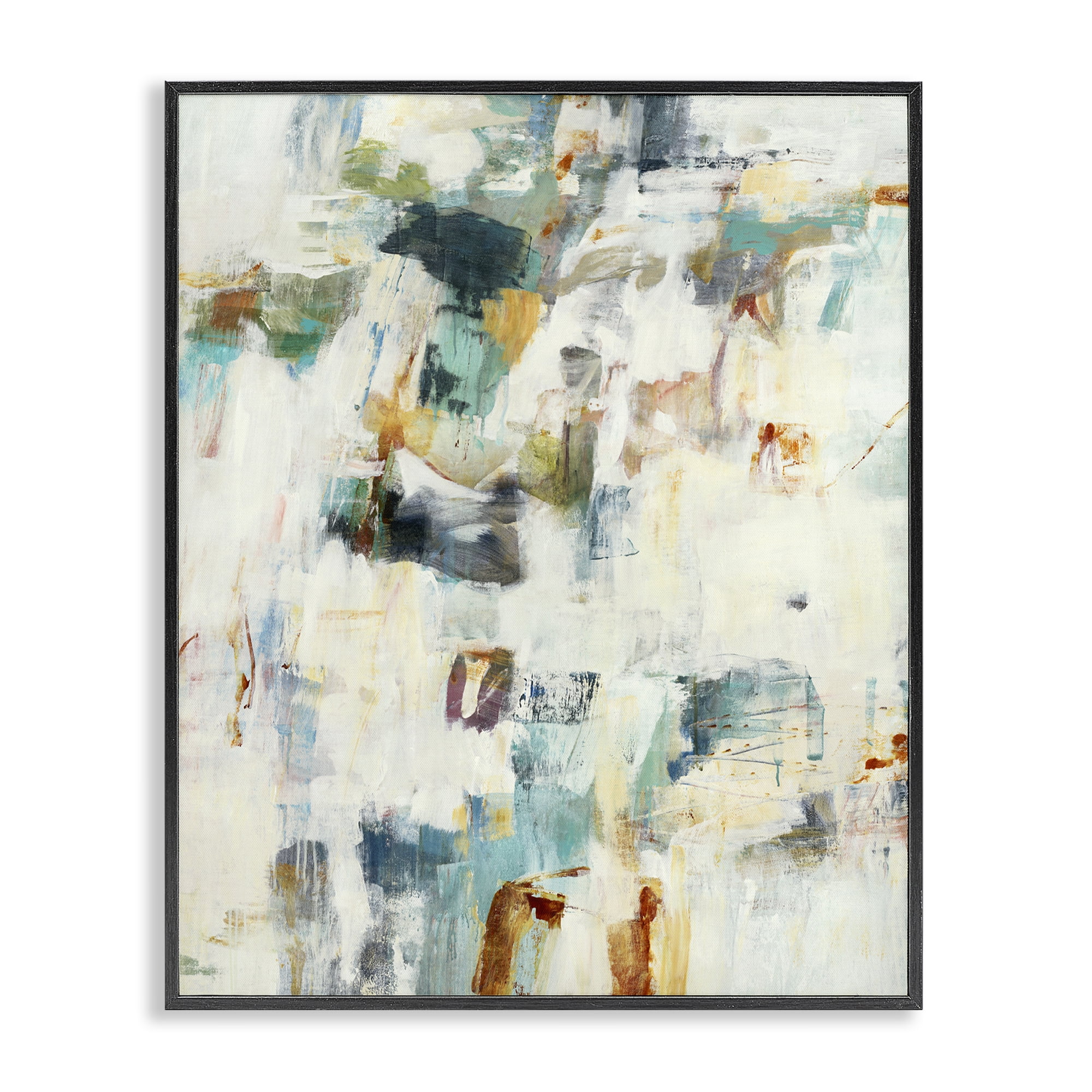Stupell Industries Expressive Chaos Layers Black Framed Giclee Art, design by Lisa Ridgers