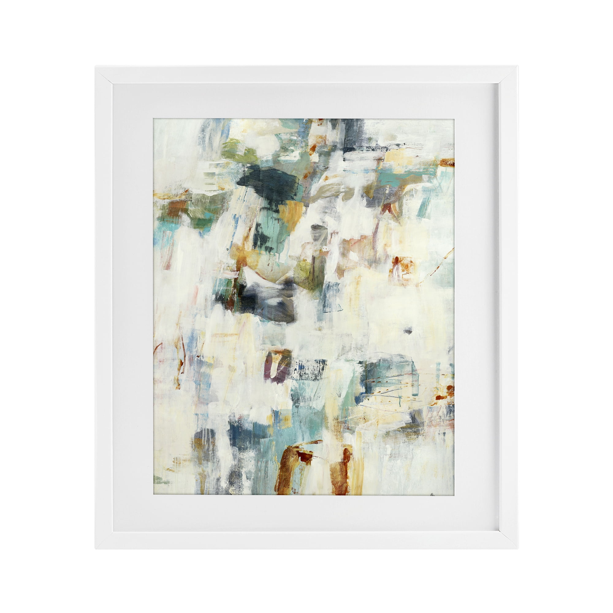 Stupell Industries Expressive Chaos Layers White Framed Print Under Glass, design by Lisa Ridgers