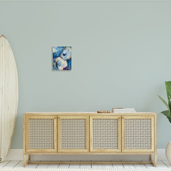 Stupell Industries Expressive Coastal Seashells Abstract Mussel Clam Painting, 10 x 15, Design by Jeanette Vertentes